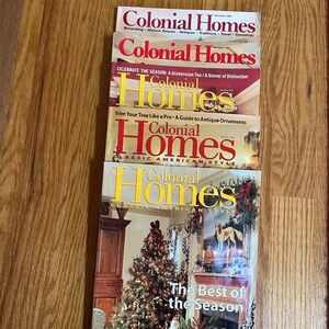 Colonial Homes holiday/Christmas editions 1995, 1996, 1997, 1998, 1999